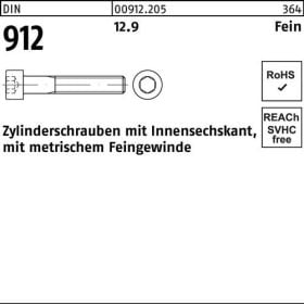 Zylinderschraube DIN 912 Innen-6kt M20x1,5x 50 12.9 25 Stück