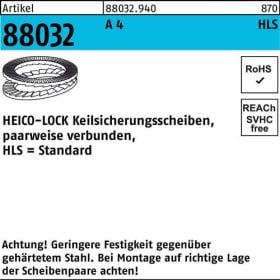 Keilsicherungsscheibe R 88032 HLS- 4S A 4 geklebt 200 Stück HEICO