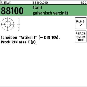 Unterlegscheibe R 88100 43x 85x5 Stahl galv.verz. 50 Stück
