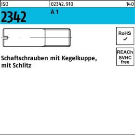 Schaftschraube ISO 2342 Kegelkuppe/Schlitz M8x 16 A 1 100 Stück