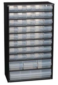 raaco Kleinteilemagazin B 306 x T 150 x H 510 mm Stahlblech 44 Schubladen - 132114 CABINET C 44