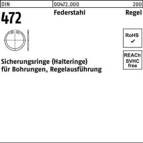 Sicherungsring DIN 472 33x 1,2 Federstahl Regelausf. 1000 Stück