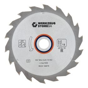 WS24 HM Kreissägeblatt Holz 160 x 2,2 x 20  WZ 18 - WS24-100078