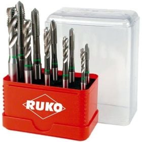 RUKO Maschinengewindebohrer-Satz HSS-CO DIN371B 10tlg., M4-M10 - A245055E