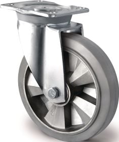 Schwerlastlenkrolle D.200mm Trgf.500kg Lenkrolle Elastikgummi