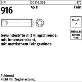 Gewindestift DIN 916 Ringschn./Innen-6kt M6x0,75x 16 45 H Feingew. 500St.