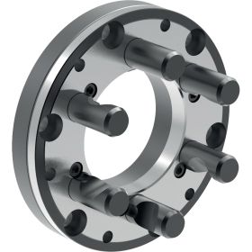 Röhm Stahl-Zwischenflansch nach DIN ISO 702-2 Flanschgröße 6 Ø 181 futterseitig nach DIN 6350 - 1349489