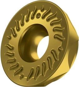Fräswendeschneidplatte ISO RCMT 2006MOSN-M:M6330 D.6,5mm PVD beschichtet Gold