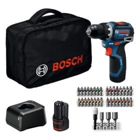 Bosch Akku-Bohrschrauber GSR 12V-32, 2x GBA 12V 2.0Ah, 36-tlg. Zubehör, Werkzeugtasche
