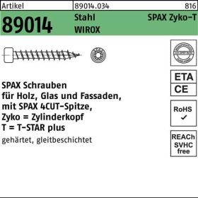 ZYLKOschraube R 89014 T-STAR 8x 280-T40 Stahl WIROX 50 Stück SPAX