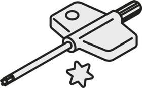 Torx-Schlüssel ISO FLAG T15P/3,5 Bruttogewicht 11g PRAMET