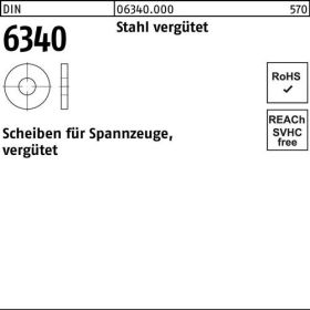Scheibe DIN 6340 25x 60x 8 Stahl vergütet 10 Stück