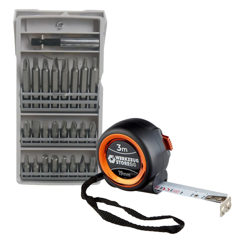 Gratis-Set: Bosch Schrauberbit-Set + WS24 Maßband