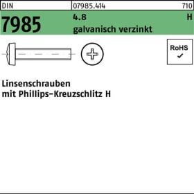 Linsenschraube DIN 7985 PH M5x20-H 4.8 galv.verz. 1000St.
