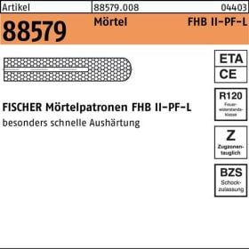 Mörtelpatrone R 88579 FHBII-PF 16x160 f.FHB-L 10 Stück FISCHER