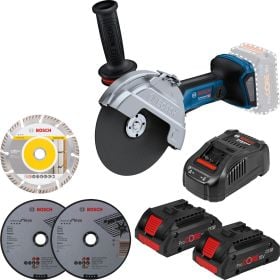 Bosch Akku-Winkelschleifer GWS 18V-180 PC Ø 180 mm / 2x 4,0 Ah ProCore + GAL 1880 CV