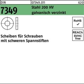 Scheibe DIN 7349 10,5x25x 4 Stahl 200HV galv.verz. 500 Stück