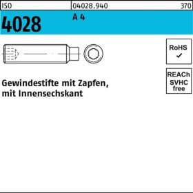 Gewindestift ISO 4028 Zapfen/Innen-6kt M8x 20 A 4 200 Stück