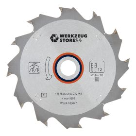 WS24 HM Kreissägeblatt Holz 160 x 2,2 x 20  WZ 12 - WS24-100077