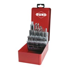 RUKO Handgewindebohrer-Satz HSSE-Co5 in Industriekassette - 29 tlg. - 245003E