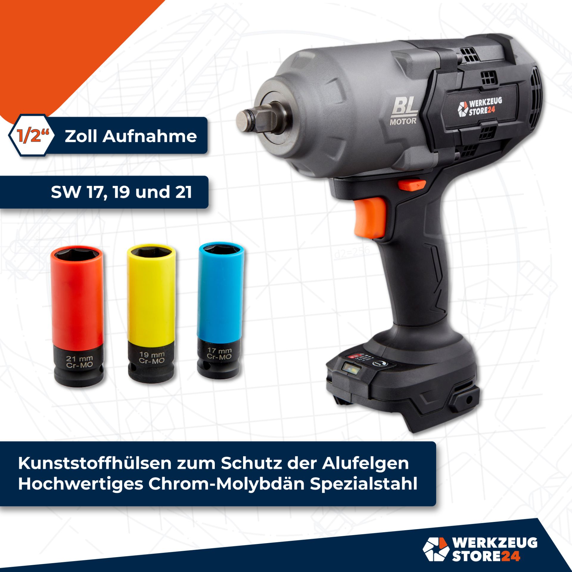 WS24 Akku-Drehschlagschrauber WDS 18V 1/2