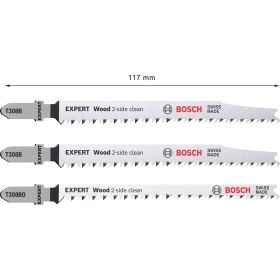 Bosch Expert Wood 2-side clean Stichsägeblatt-Set 3tlg. T308B/BO - 2608900559