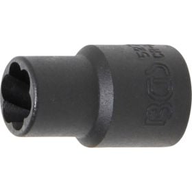 BGS Spiral-Profil-Steckschlüssel-Einsatz / Schraubenausdreher Antrieb Innenvierkant 10 mm (3/8") SW 10 mm - 5270