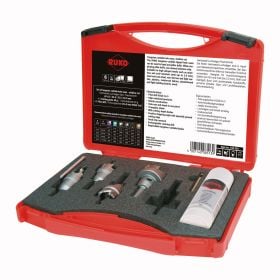 RUKO Hartmetall-Lochsägen Flachschnitt-Satz im Kunststoffkoffer - 105302