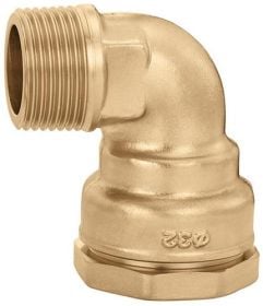 CA Winkel-Anschlussverschraubung AG 40 mm x 1 1/4Zoll AG für PE-Kunststoffrohr