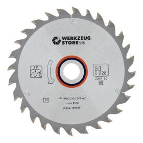 WS24 HM Kreissägeblatt Holz 160 x 2,2 x 20 WZ 28 - WS24-100079