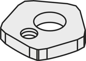 Wendeplatten-Unterlegscheibe ISO SPN 120303:GJ11 Brutto-G.5,26g Farbe Silber