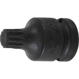 BGS Kraft-Bit-Einsatz Antrieb Innenvierkant 12,5 mm (1/2") Innenvielzahn (für XZN) M12 - 5381-M12