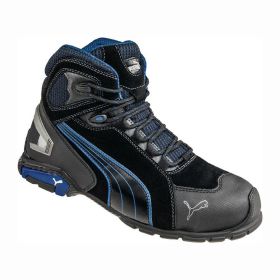 PUMA Sicherheitsstiefel Rio Black Mid Größe 44 schwarz / blau - 63.225.0-44