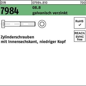 Zylinderschraube DIN 7984 Innen-6kt M12x30 8.8 galv.verz. 100St.