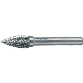 RUKO Hartmetall-Frässtift SPG Ø 16 mm Kopflänge 25 mm Schaft-Ø 6 mm blank Verzahnung KVZ 4 - 116029