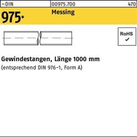 Gewindestange DIN 975 M6x 1000mm Messing 1 Stück