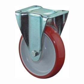 BS Rollen Bockrolle Guß-Polyurethan rot Rollenlager Rad-Ø 80 mm 125 kg - L410.B31.080