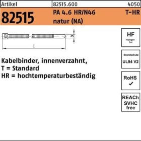 Kabelbinder R 82515 innenverz. 4,6x200/50 PA4.6 HR/N46 NA 100St HELLERMANNTYTON