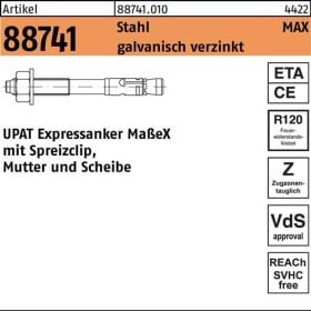 Expressanker R 88741 MAX 10/80/165 Stahl galv.verz. 40 Stück UPAT